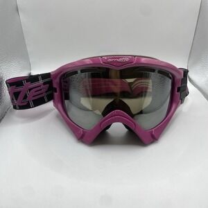 ARNETTE SERIES 3 SNOW GOGGLES BLAZE‎ PINK PIN STRIPE FRAME MERCURY CHROME LENS